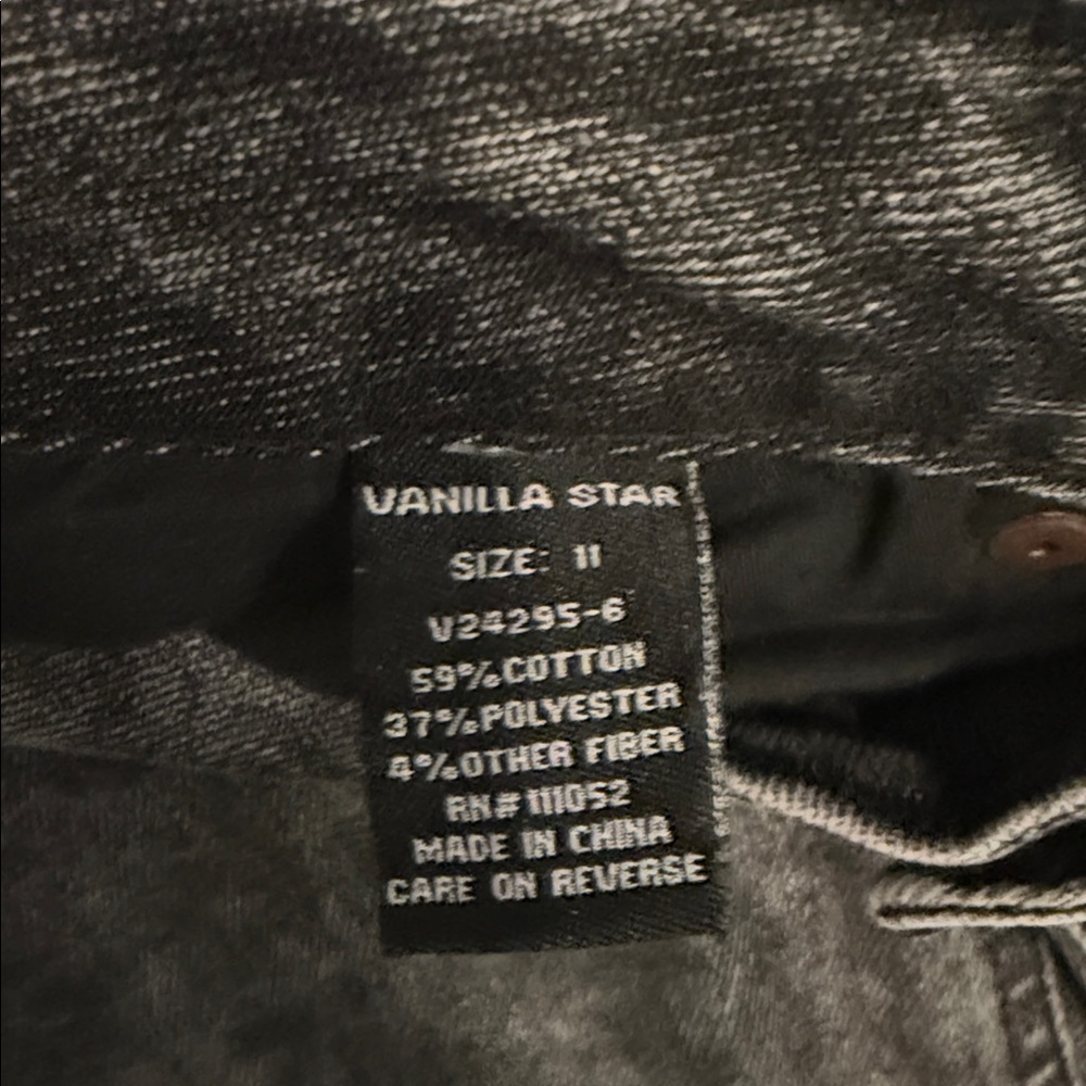 Vanilla Star Women's Black Stonewash Jeans - Picture 3 of 4